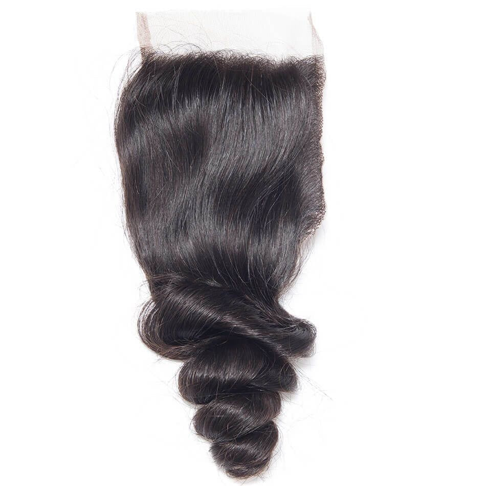 Brazilian Loose Wave 4x4 Transparent Closure