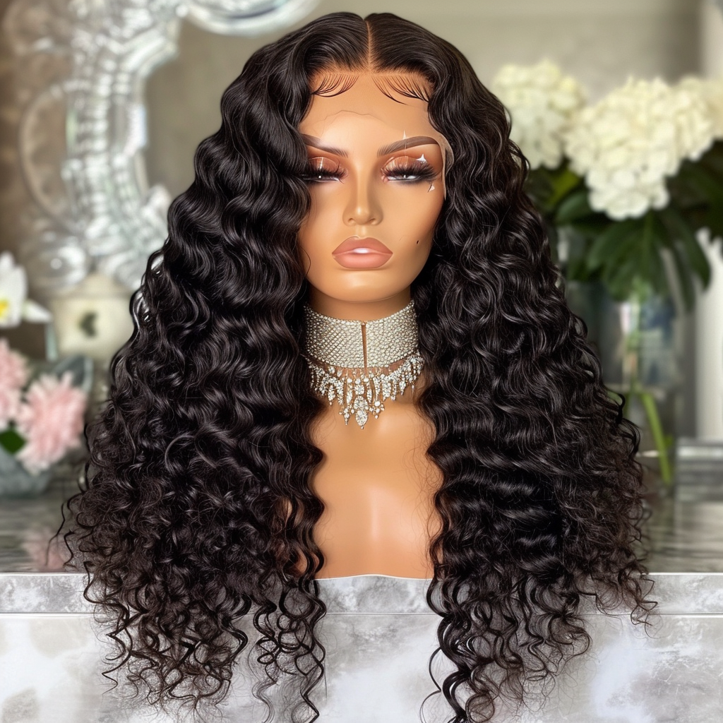 Deep Wave 13x4 Transparent Lace Front Wig