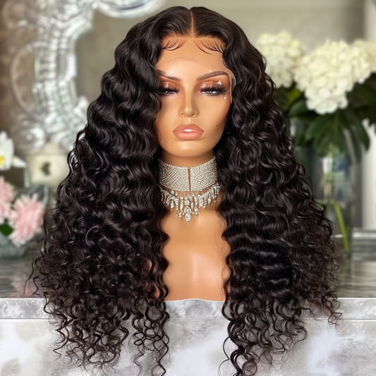 Deep Wave 13x4 Transparent Lace Front Wig