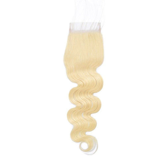 Blonde Body Wave 4x4 Transparent Closure