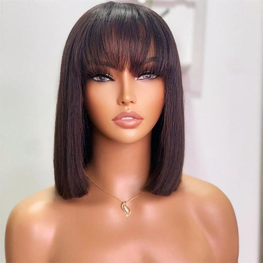 Couture Cut Straight Bang Bob Wig